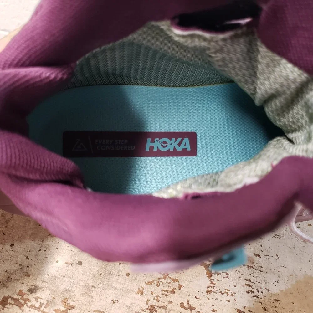 HOKA ONE ONE ANACAPA Boots ~Mid GORE-TEX~ Women’s 9.5 B ~ Elderberry ~ Sky Blue - Picture 5 of 8